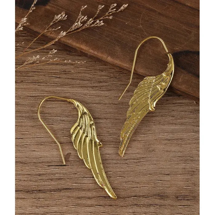 Vintage Angel Wings Feather Earrings Zinc Alloy Pendant Fashion Gift for Women