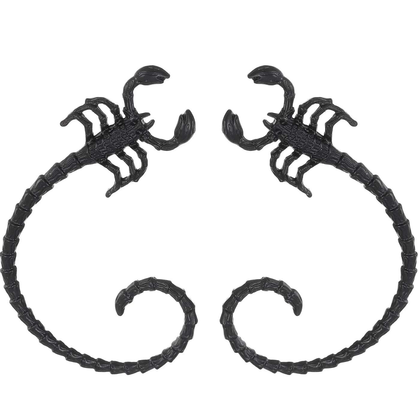 Halloween Gothic Scorpion Clip Earrings Punk Rock Animal Statement Jewelry