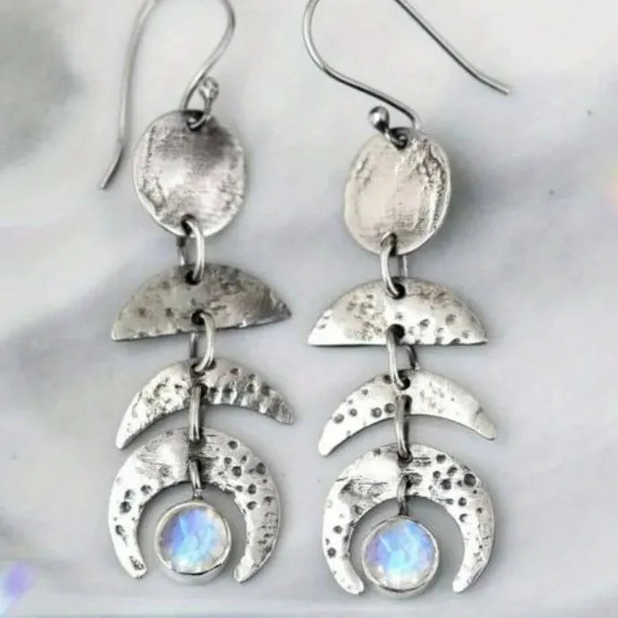 Creative Geometry Zinc Alloy Pendant Earrings for Women Vintage Party Gifts