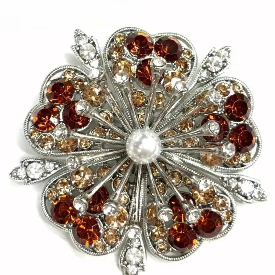 Luxury Floral Brooch for Men & Women Wedding Party Gift Accessory
