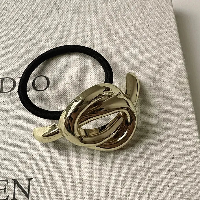 Vintage Punk Metal Cross Elastic Hairband Hair Loop for Women