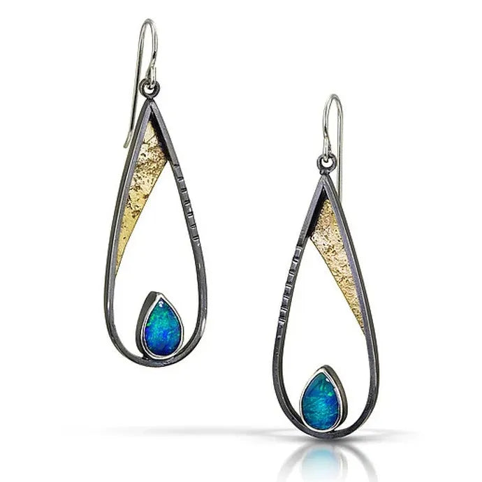 Vintage Bohemian Resin Inlaid Drop Earrings for Men and Women Gift