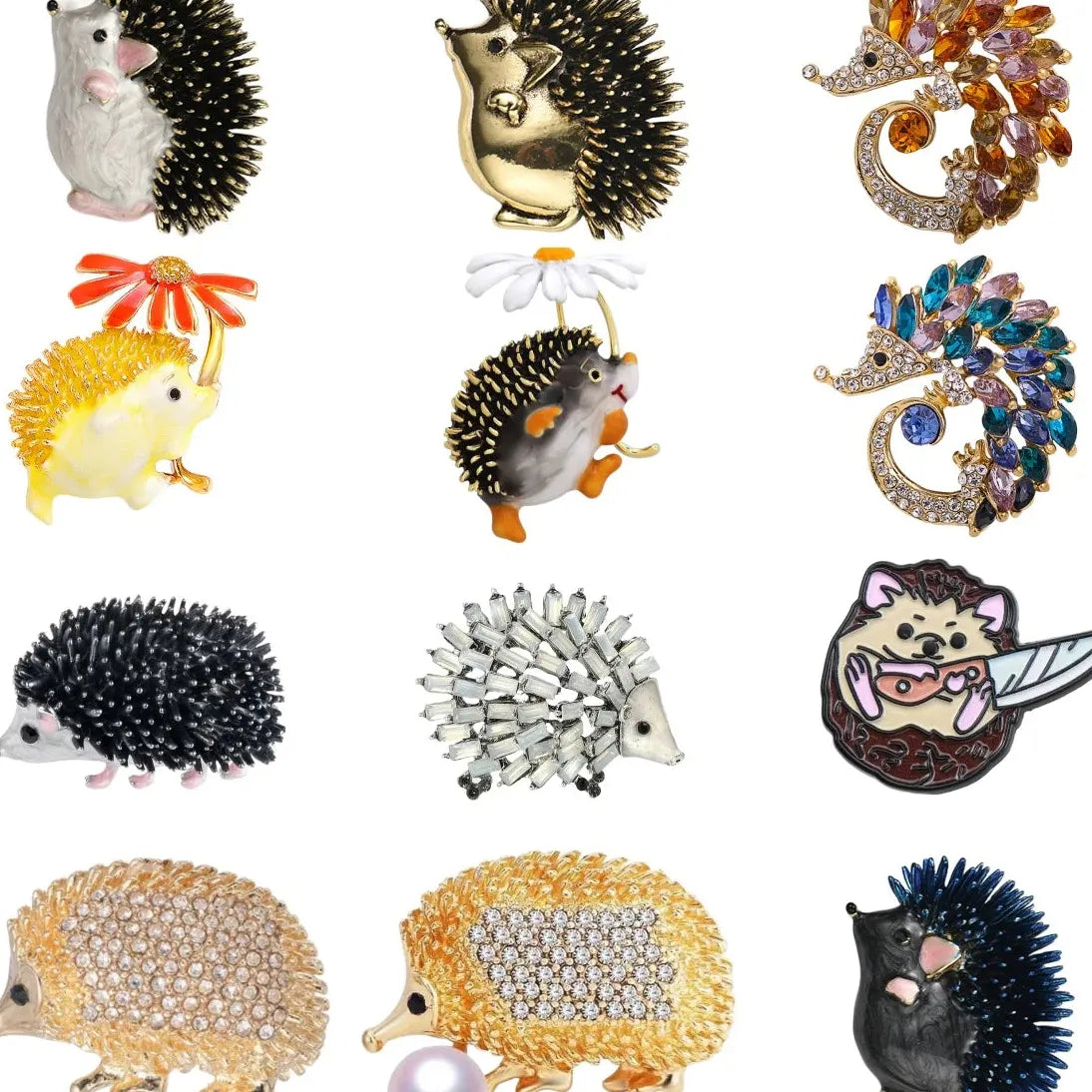 Luxury Hedgehog Brooch Classic Style Jewelry Gift for Men & Women