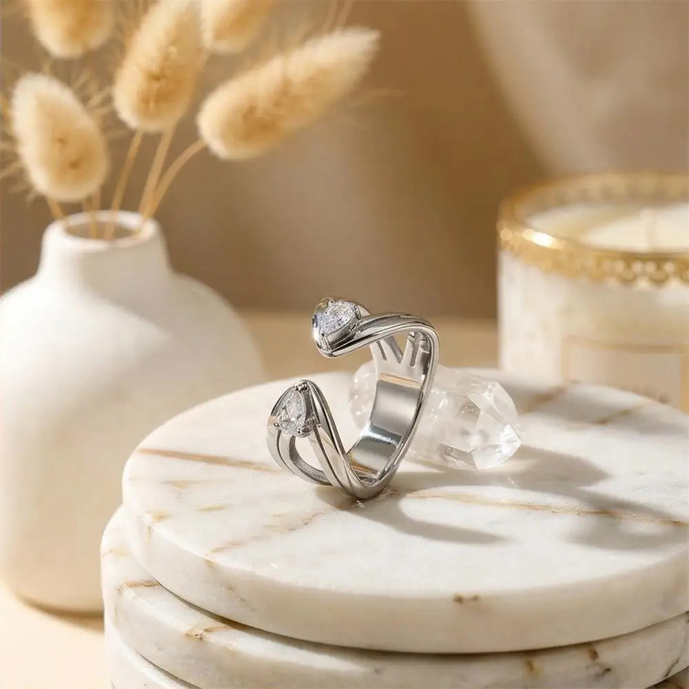18K Gold Plated Geometric CZ Zircon Knuckle Ring Vintage Punk Jewelry Women