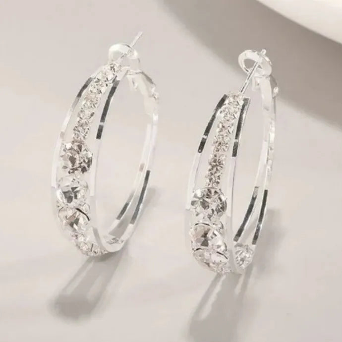 Women's Zircon Drop Earrings Copper Metal Wedding Banquet Jewelry