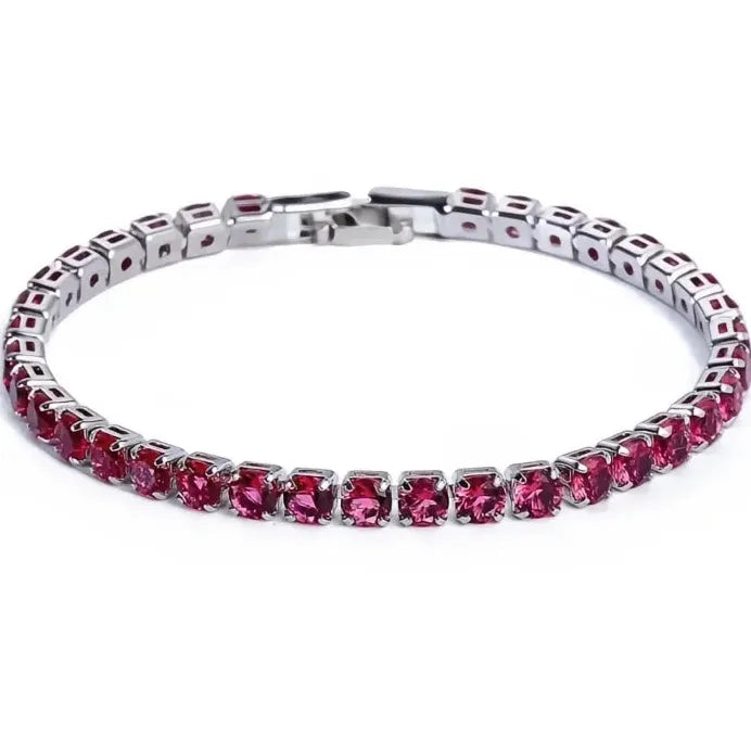 Elegant Women's Cubic Zirconia Link Chain Bracelet Gift Jewelry