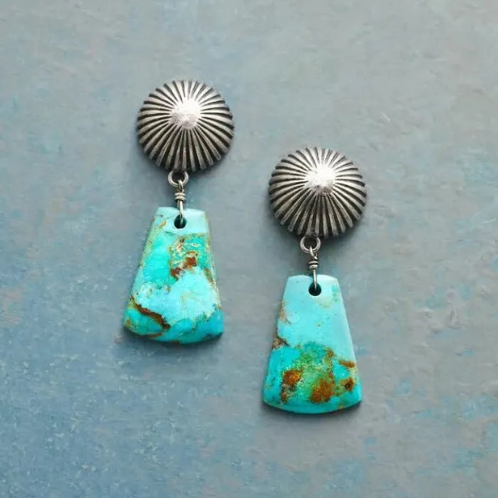 Vintage Marble Abstract Polymer Clay Geometric Pendant Drop Earrings Party Jewelry