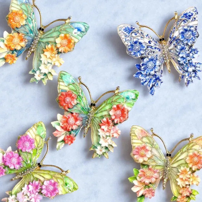 Luxury Colorful Butterfly Brooch for Men and Women Classic Style