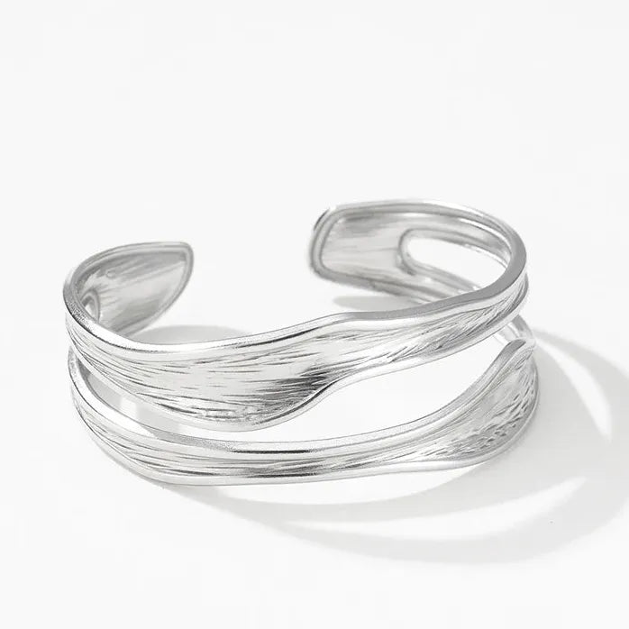 Hip Hop Stainless Steel Unisex Punk Gothic Geometric Open Bracelet Bangle