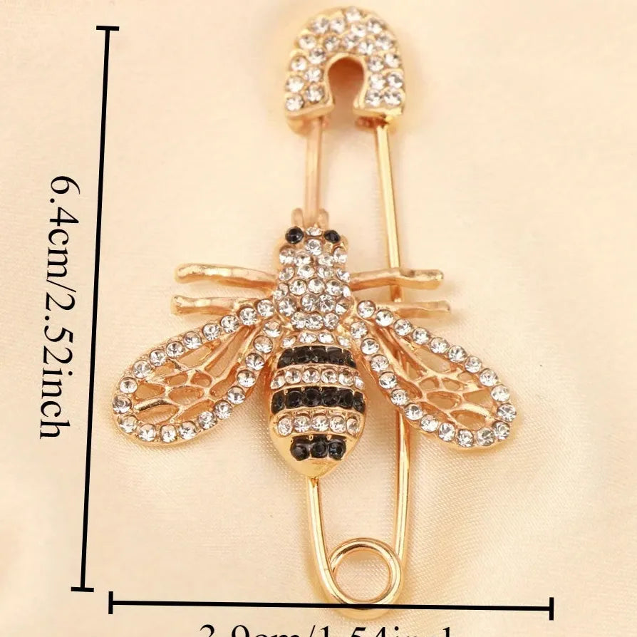 Little Bee Brooch Pin for Women Men Elegant Jewelry Gift Accessory