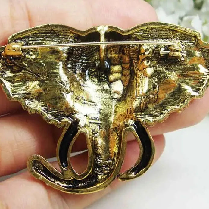 Pink Elephant Women's Rhinestone Crystal Pendant Brooch Pin Gift