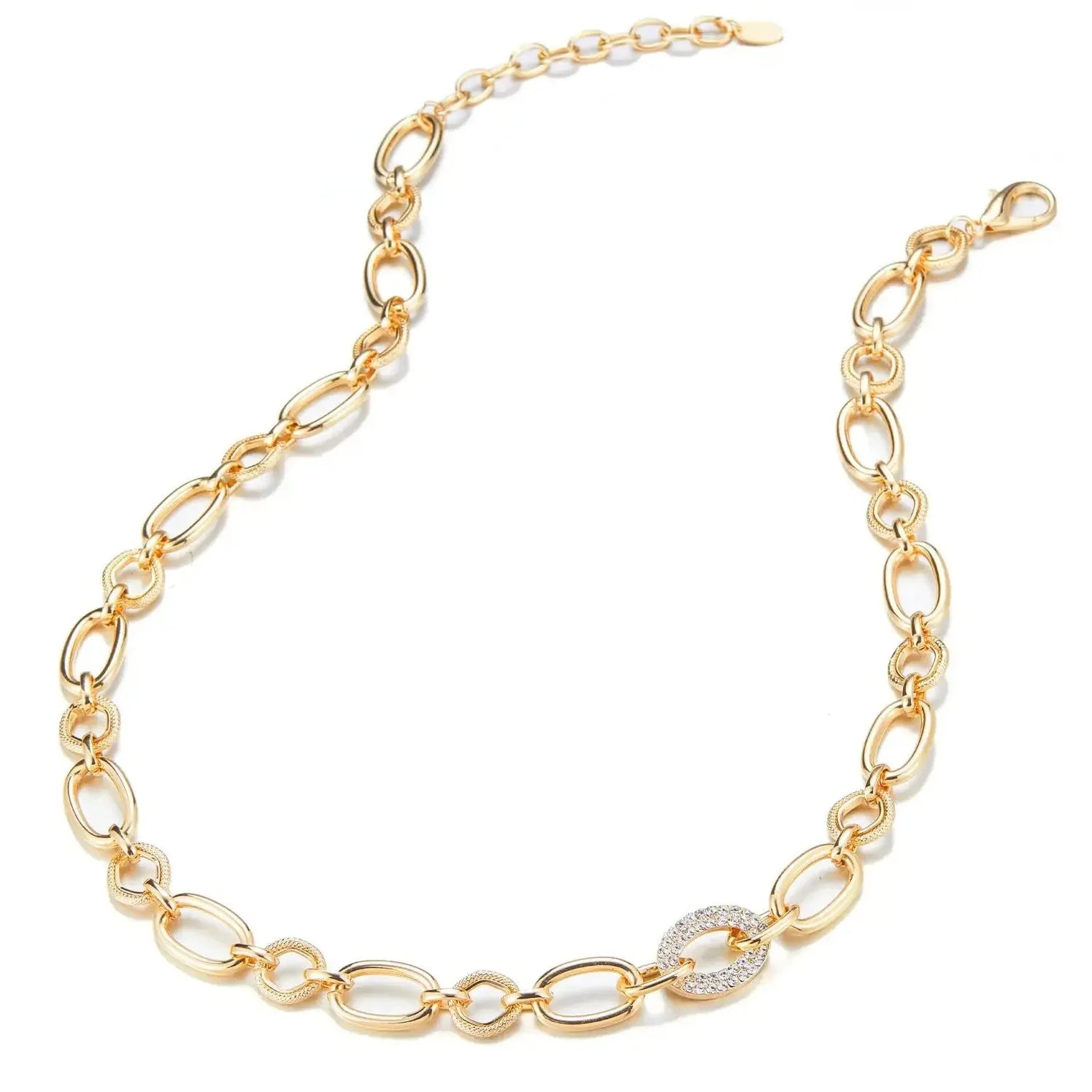 Boho Gold Plated Stainless Steel Long Chain Necklace Featuring Natural Stone Beads