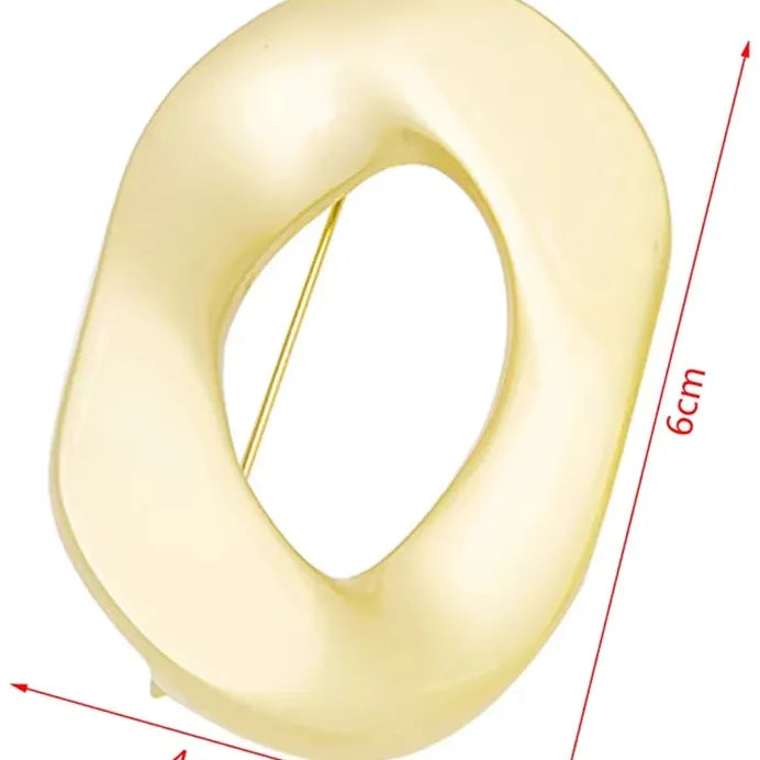 Geometric Zinc Alloy Circular Brooch Punk Rock Jewelry for Women Men