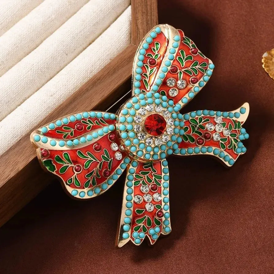 Luxury Classic Bow Brooch Pin Unisex Wedding Gift Accessory