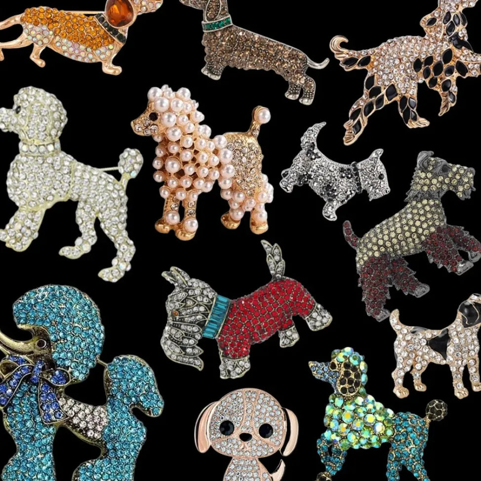 Luxury Classic Puppy Brooch Gift for Men and Women