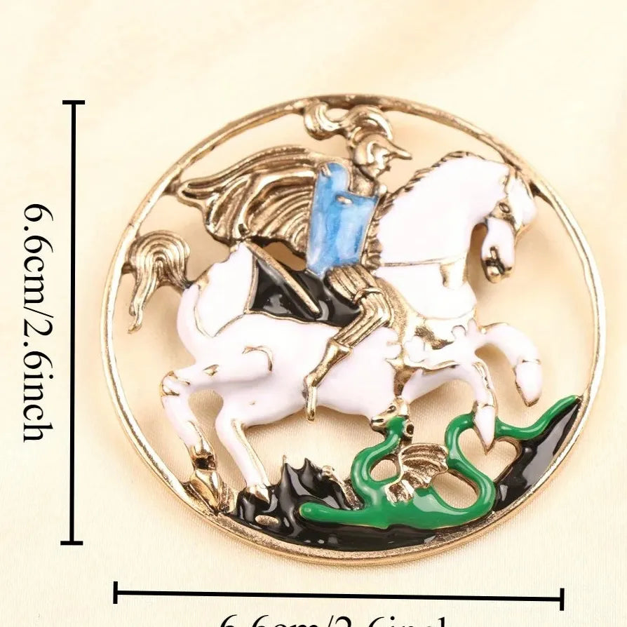Vintage Classic Knight Brooch Pin for Men and Women Gift