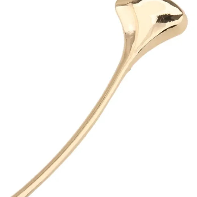 Glossy Copper Metal Ginkgo Leaf Brooch for Women Punk Hiphop Fashion Pin