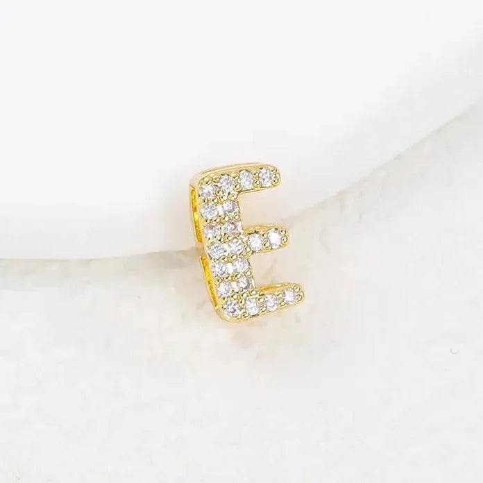18K Gold Plated Zircon Initial Necklace Women Mini Alphabet Choker Gift