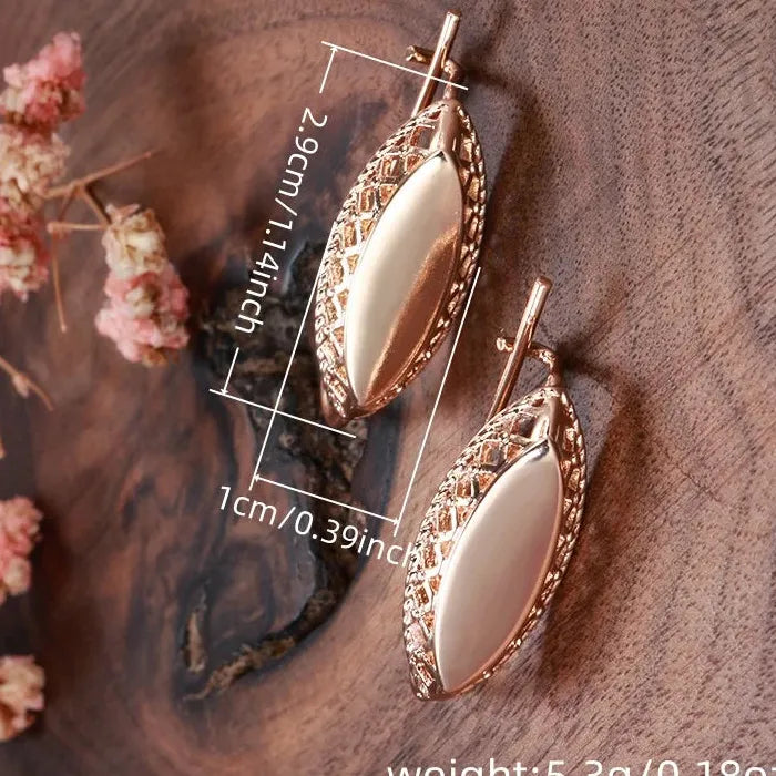Minimalist Geometric Hollow Lace Drop Earrings Zinc Alloy Ethnic Style Jewelry