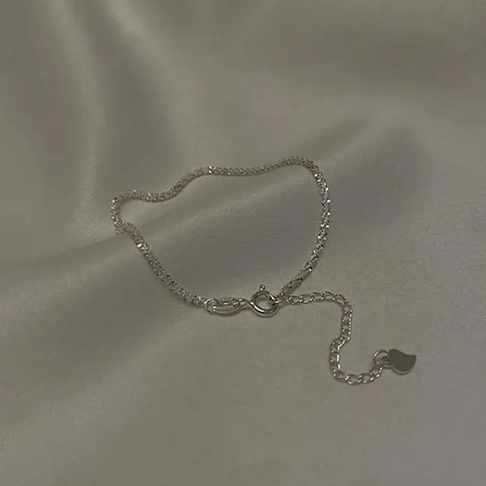 Gold Color Double Layer Adjustable Bracelet Women Beads Anklet Gift