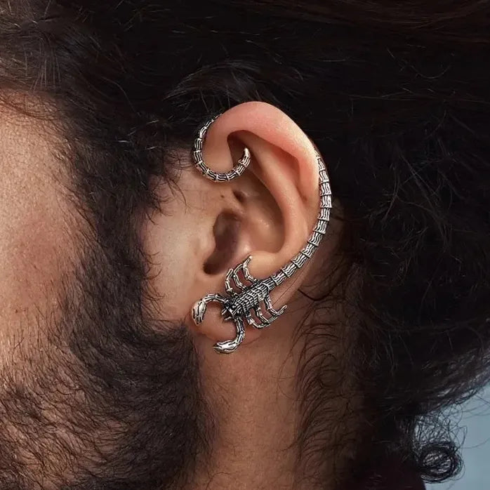 Halloween Gothic Scorpion Clip Earrings Punk Rock Animal Statement Jewelry