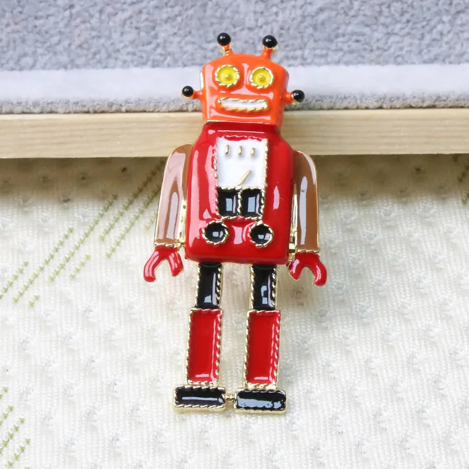 Luxury Classic Robot Brooch Jewelry Gift for Men and Women