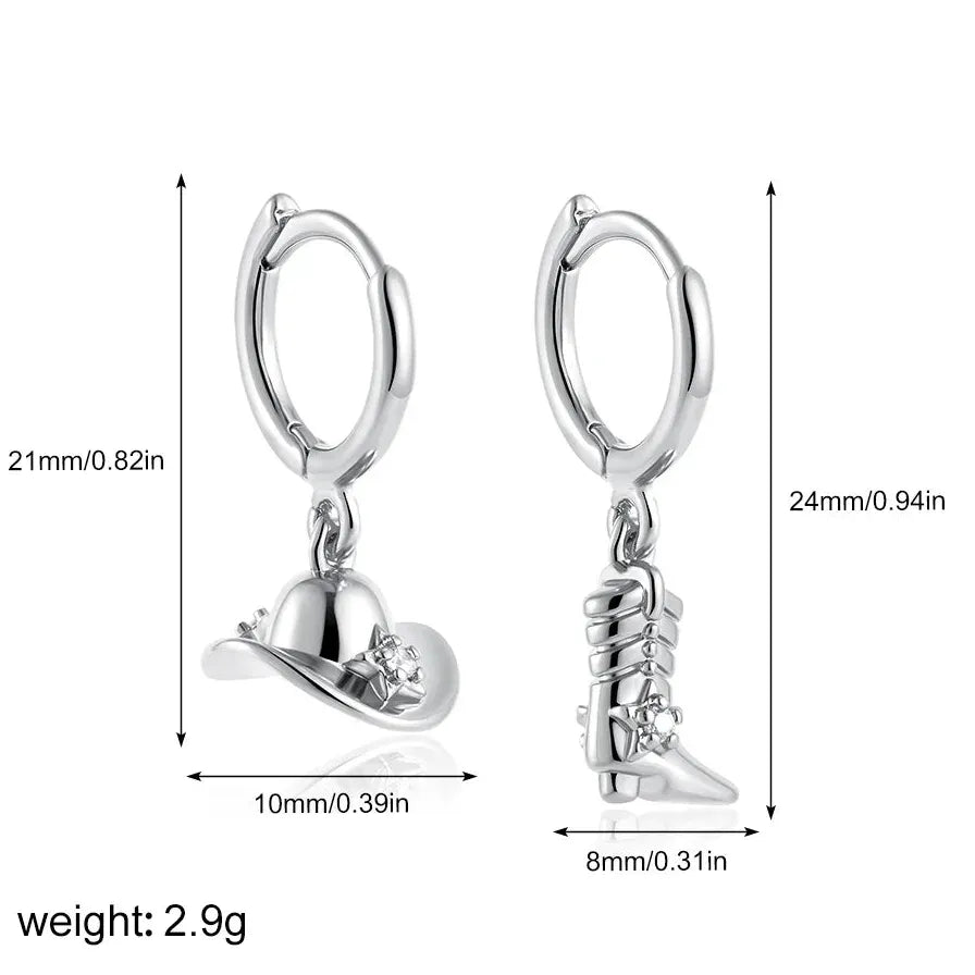 316 Stainless Steel Cowboy Boot Pendant Necklace 18K Gold Plated Gift Jewelry