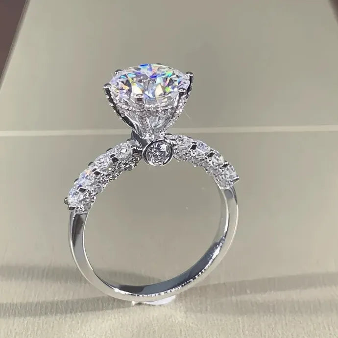 Silver Plated Women's Wedding Ring with AAA Cubic Zirconia Geometric Design 2022