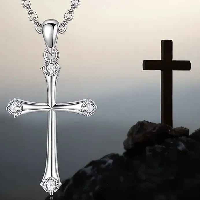 Minimalist Cross Pendant Necklace for Women Daily Devout Halloween Jewelry