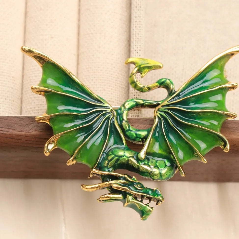 Luxury Dragon Brooch Wedding Gift for Men & Women Classic Style