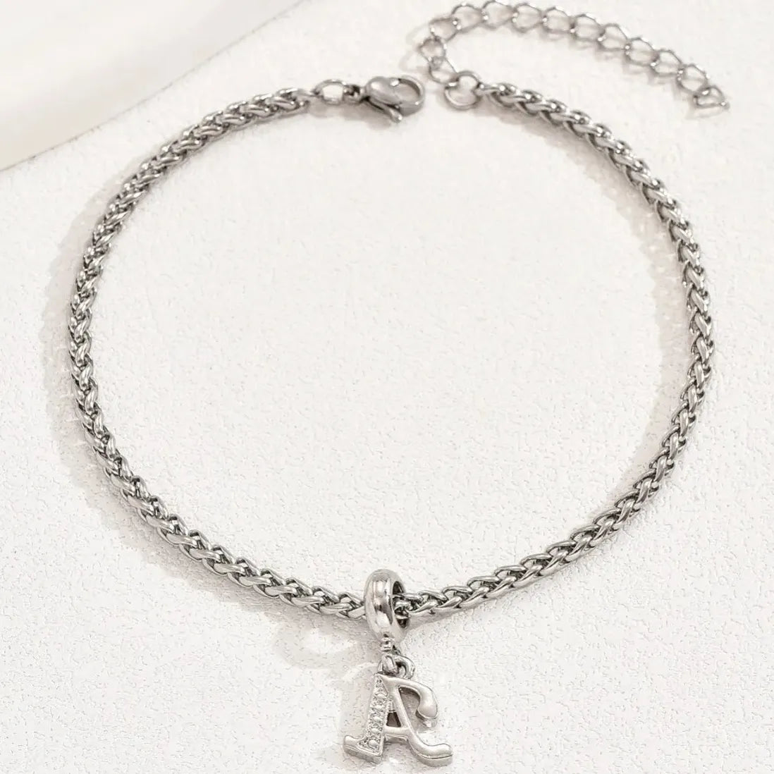 Stainless Steel Punk Initial Alphabet Charm Bracelet for Women Men Hypoallergenic Jewelry Gift Waterproof