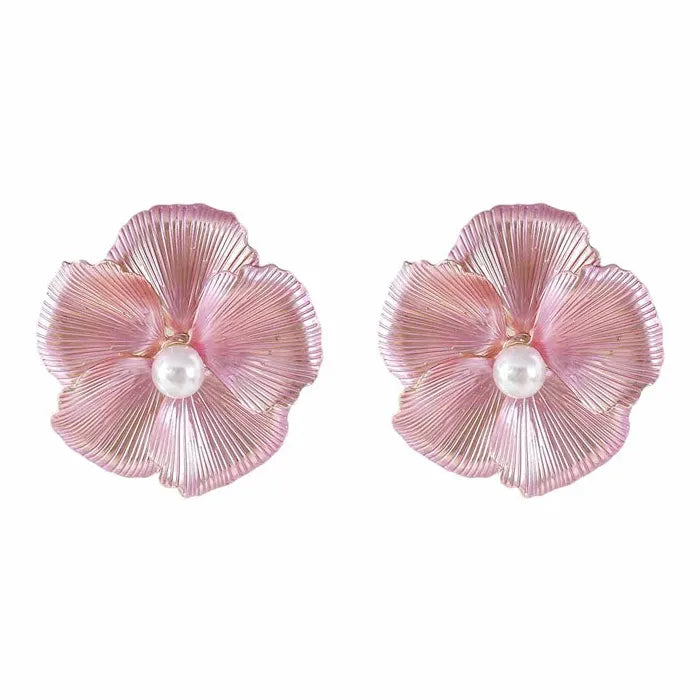 Colorful Floral Drop Earrings for Women Zinc Alloy Jewelry Gift