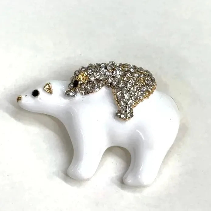 Luxury Classic Bear Brooch Pin Jewelry Gift for Men and Women