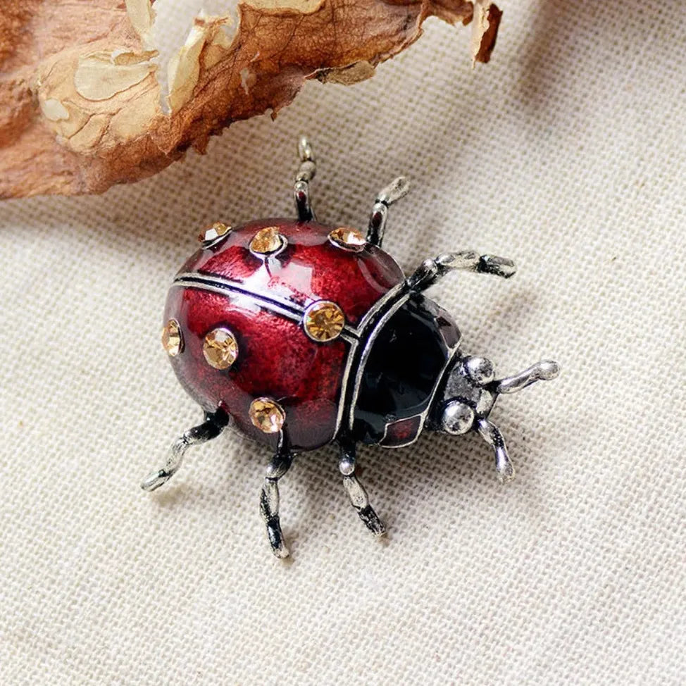 Classic Ladybug Beetle Brooch Insect Jewelry for Women and Men