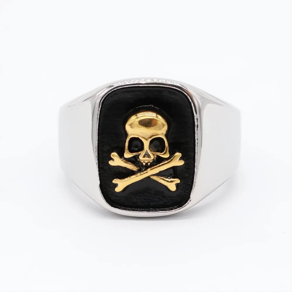 316L Stainless Steel Skull Ring Unisex Biker Punk High Polish Jewelry Gift