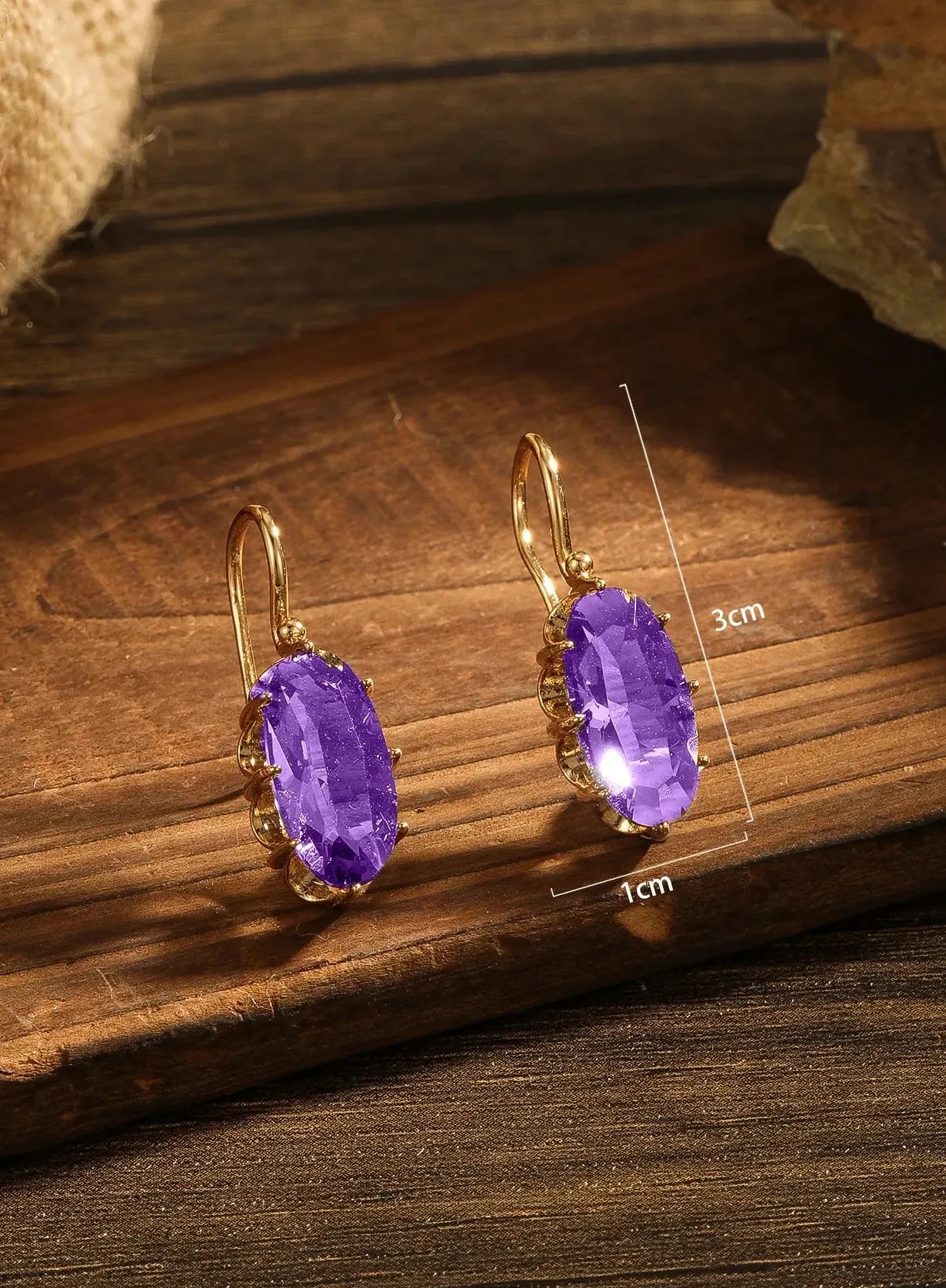 Elegant Women Oval Cubic Zirconia Drop Earrings Luxury Dangle Jewelry