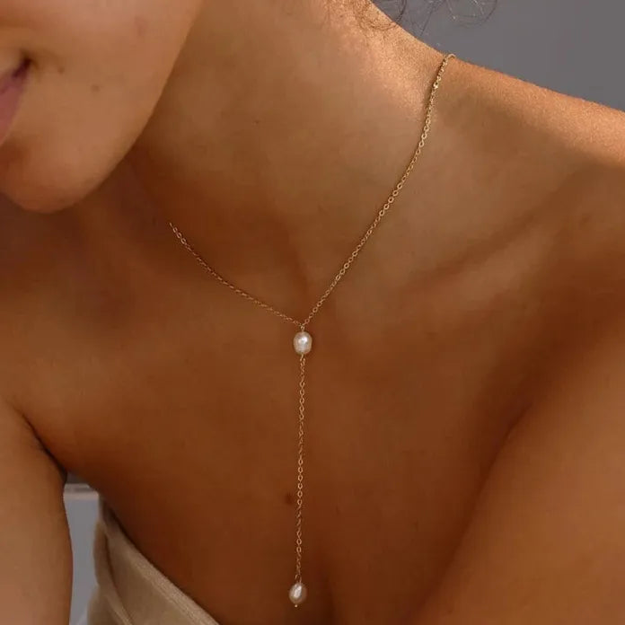 2025 Imitation Pearl Long Tassel Pendant Necklace for Women Gift Chain