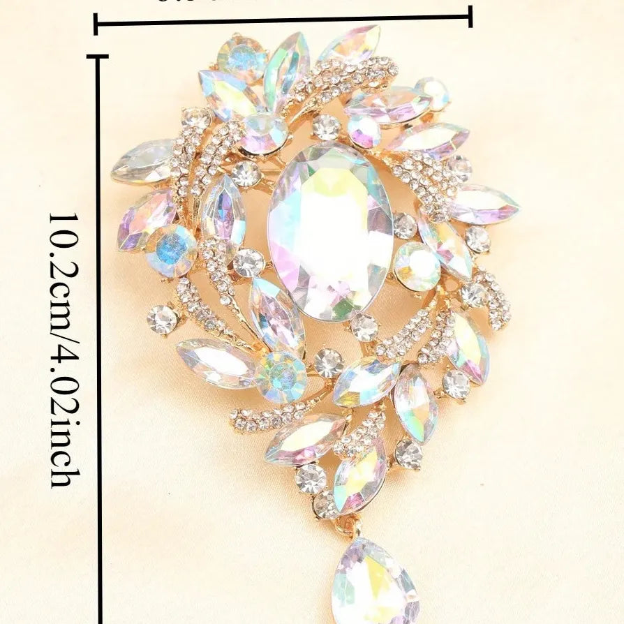 Vintage Openwork Tassel Flower Brooch Classic Gift for Men Women