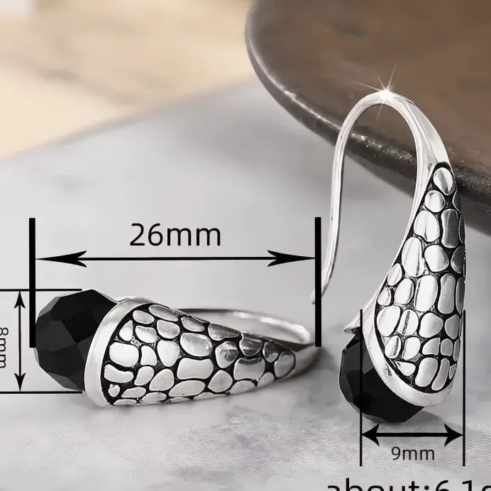 Vintage Luxury Women Drop Earrings Geometric Metal Copper Alloy Jewelry