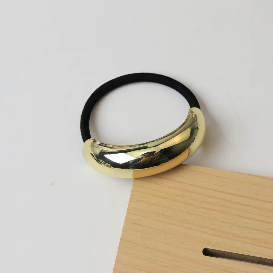 Vintage Punk Metal Cross Elastic Hairband Hair Loop for Women