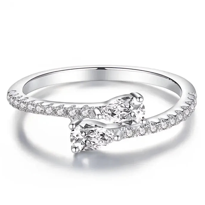 Women’s Geometric Cubic Zirconia Brass Ring Wedding Engagement Fashion Jewelry