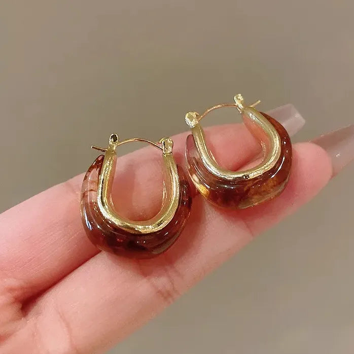 Elegant Gold Color Tiger Circle Earrings for Women Animal Design Jewelry