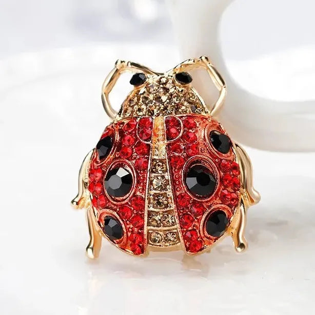 Classic Ladybug Beetle Brooch Insect Jewelry for Women and Men