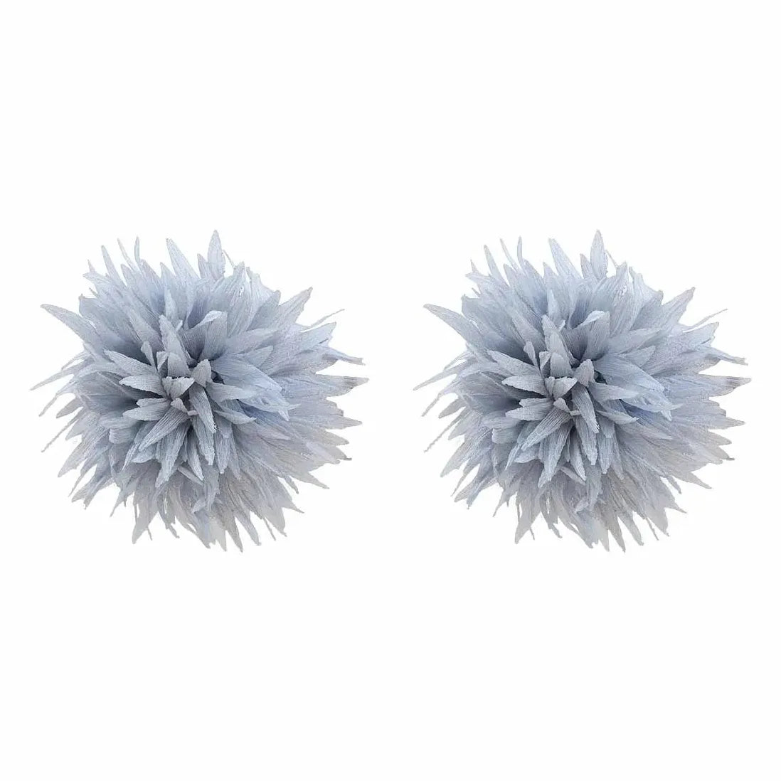 6 Colors Large Fluffy Fabric Flower Stud Earrings Women Vintage Boho Jewelry