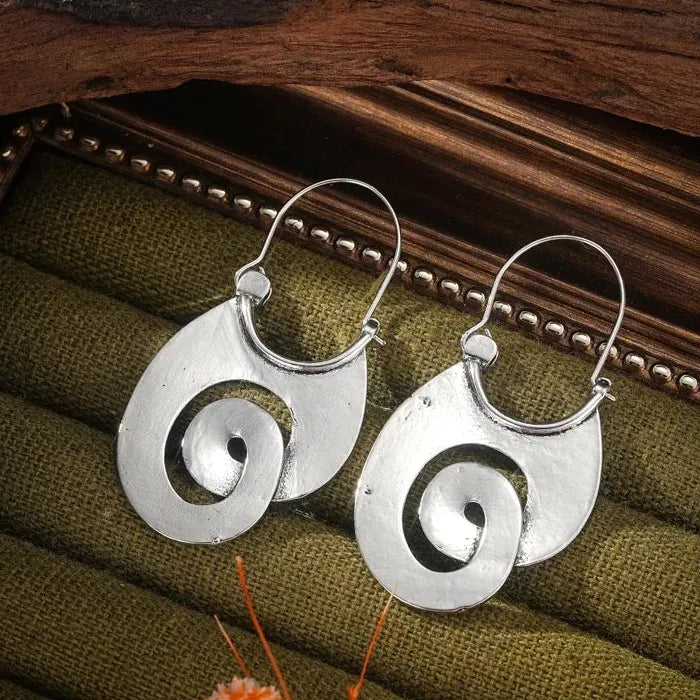 Classic Silver Big Hoop Earrings for Women Girls Zinc Alloy Fashion Jewelry Gift