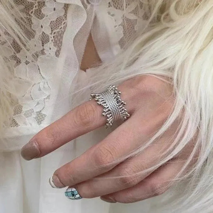 Adjustable Geometric Wide Open Finger Ring for Women Gift Trendy Jewelry