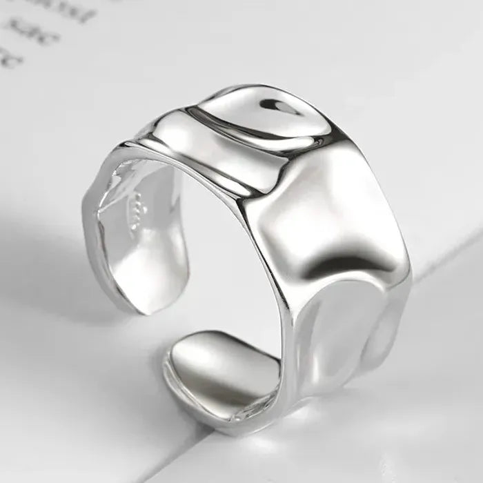 Adjustable Silver Geometric Rings for Women Fashion Jewelry Gifts Trendy