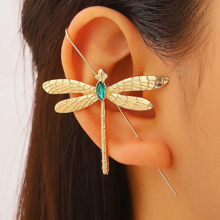 Dragonfly Zinc Alloy Drop Earrings for Women Retro Punk Party Gift
