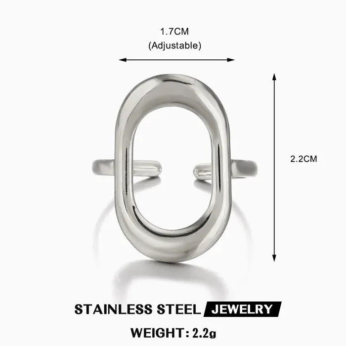 Adjustable Geometric Wide Open Finger Ring for Women Gift Trendy Jewelry