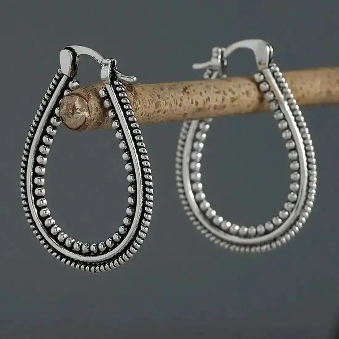 Vintage Geometric Carving Zinc Alloy Drop Earrings for Women Party Wedding Gift